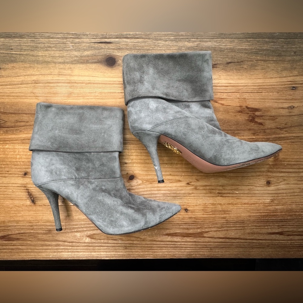 AQUAZZUBA Gray Suede Foldover Boots - Picture 7 of 8